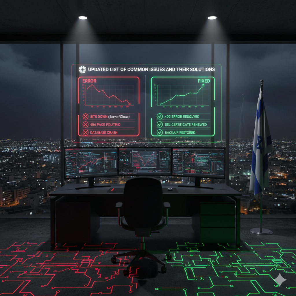 רשימת תקלות ופתרונות