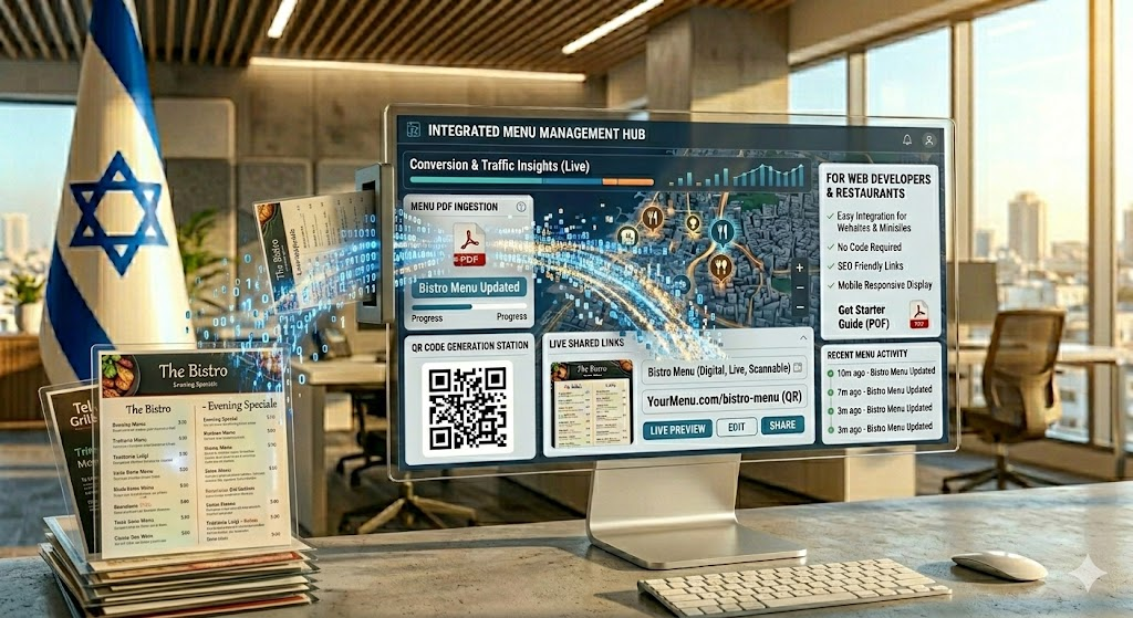 יצירת קישור עבור תפריט